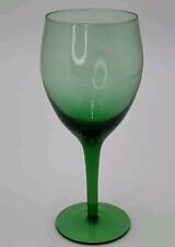 ✅🍷Very Rare Thinning Neck VINTAGE TEARDROP WATER GOBLIT green glass SEE PIC📸 picture