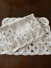 Lovely Vintage 4 PLACEMATS ~MADEIRA Hand Embroidered Cutwork 11