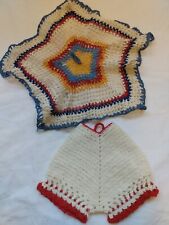 2 Vintage Hand Croched Kitchen Cloths picture