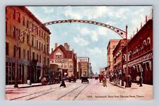 Denver CO-Colorado, Seventeenth Street From Glenarm Street, Vintage Postcard picture