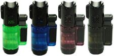 4 PACK Triple Jet Torch Lighter Adjustable Flame W/ Cigar Puncher Cap Hold Clear picture