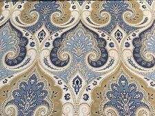 Kravet Blue Paisley Linen Print Drapery Upholstery Fabric Latika / Delta 1.25 yd picture