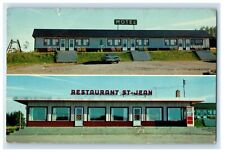 c1960's Motel & St. Jean Restaurant D'ARC cté Matapédia Quebec Canada Postcard picture