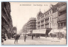 Marseille Bouches-du-Rhône France Postcard Rue Noailles A.C. c1910 Antique picture