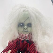 Custom Made Moving Creepy Horror Scary Girl Doll with Red Light Up Eyes picture