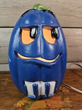 Rare Blue M&M Light-up Blow Mold Pumpkin Jack-o'-lantern Halloween 12
