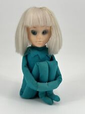 VTG 1965 Kamar Japan Dark Turquoise Blonde Hair Pixie Elf Knee Hugger Ornament picture