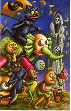Matthew Kirscht Halloween Postcard Shiverbones Lets Go Treat Limited Edition   picture