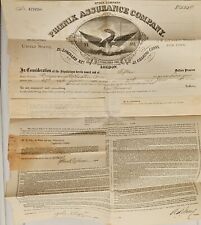 Antique Insurance Policy 1897 Phoenix picture