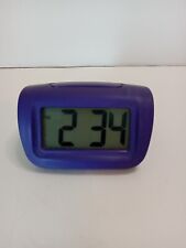 Vintage Purple Silicone Plastic Radio Shack Alarm Clock picture