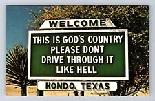 Hondo TX-Texas, Sign Trade Mark, Antique, Vintage Postcard picture