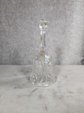 Etched Crystal Bell Jack and Jill Pattern Yugoslavia Heavy Crystal picture