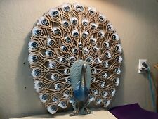 Vintage Mid Century MCM Burwood Peacock Wall Art Hanging 1960's 4314 Retro picture