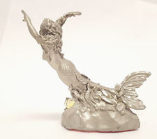 Mermaid Pewter Figurine Crystals PC Sedlow Mythical Female Sea Creature picture