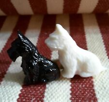 1950's Vintage Great Britan West Highland White & Black Terrier Brooch/Pin picture