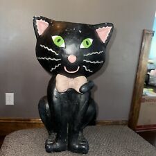 Rare Target 2003 Halloween Black cat candy bowl stands 18 1/2”tall x 11”wide picture