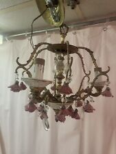 Vintage Capodimonte  Chandelier With Roses picture