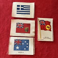 Late 1800s Early 1900s Tobacco Era “Silks” Flags Lot (4) All F-G Condition picture