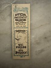 SAN FRANCISCO AMUSEMENT GUIDE FOR Jan 27 1927, W.C. Fields In The Potters picture