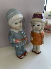 4” Vintage Pair  Boy And Girl Figurines Made In Japan Hand Painted picture