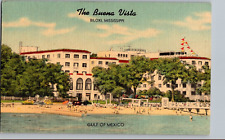 Postcard Buena Vista Hotel Biloxi Mississippi Linen Postmarked 1948 picture