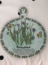 ECU Melamine Cutting Board Bermuda Vintage Bermudiana Flower Butterfly Wall Art picture