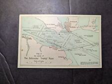 Mint England Aviation Postcard The Schneider Trophy Race Course Map picture
