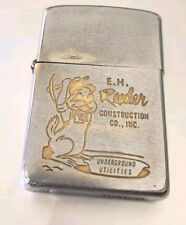 Vintage 1960s ZIPPO w/Advertising for Construction picture