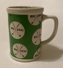 Big Dogs Jumbo XL Coffee Mug Green White Golf Club Pattern (2006) picture
