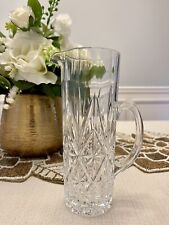 Rare Crystal Glass Cylinder Pitcher picture