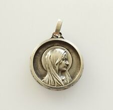Mama-Estelle Antique Big/Large Medal Virgin Cave Lourdes Silver Engraved picture