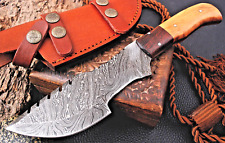 Custom Made Bushcraft Hunting Tracker Knife - Hand Forge Damascus Steel 1819 picture
