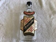 1955 EMPTY JEROME ANISETTE VINTAGE BOTTLE WITH PAPER LABEL, CHICAGO picture