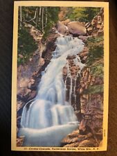 Vintage Linen Postcard Crystal Cascade, Tuckerman Ravin, White Mtns, NH picture