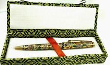 Raised Cloisonne Ballpoint Pen Encased in Chinese Fabric Box picture