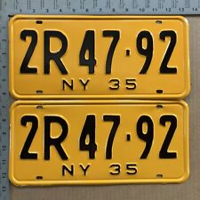1935 New York license plate pair 2R 47 92 YOM DMV Nassau GREAT RESTORATION 13634 picture