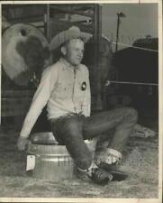 Press Photo J.D. Wied, Cowboy from Garwood after his first trail ride picture