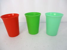 Lot of 3 - Vintage Tupperware 7 oz Children's Bell Tumblers Drinking Cups #109  picture