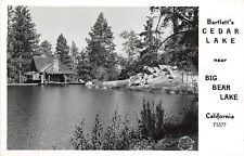 D98/ Big Bear Lake California Ca Postcard Real Photo RPPC Bartlett's Cedar Lake picture