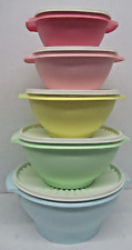 Tupperware Servalier Press N Seal Stackable Bowls Pastel picture