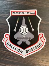 F-22 Raptor “Balloon Busters” Mission Patch Vinyl Sticker by Diamondback Designs picture