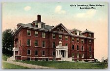 Lewiston ME-Maine, Girl's Dormitory Bates College, University, Vintage Postcard picture