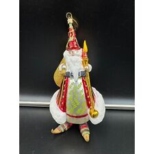 Patience Brewster Candle Light Santa Red Glass Ornament 7
