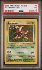 2000 Pokemon FRENCH Unlimited Jungle Scarab - Pinsir Holo 9/64 PSA 7NM picture