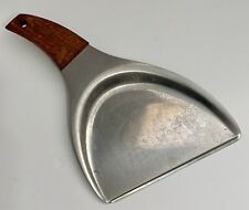 Vintage Small Yax Stainless Table Crumb Dust Catcher With Wood Handle Japan picture
