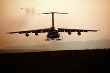 US AIR FORCE USA C-5B Galaxy aircraft is silhouetted by the sunset 8X12 PHOTO picture