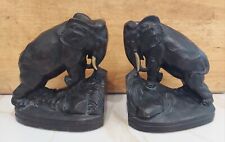 Antique Bronze(?) Elephant Bookends, book ends picture