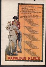 1912 NAPOLEON FLOUR FRANCE FRENCH HORSE PORT FOOD EQUESTRIAN BAKE COOK 22615 picture