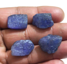 Stunning Blue Tanzanite Raw 20-21 MM Size 4 Pcs Lot Loose Gemstone For Jewelry picture