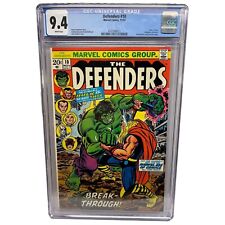 Defenders #10 Marvel 1973 CGC 9.4 Hulk vs Thor Classic Romita Cover WHITE PAGES picture